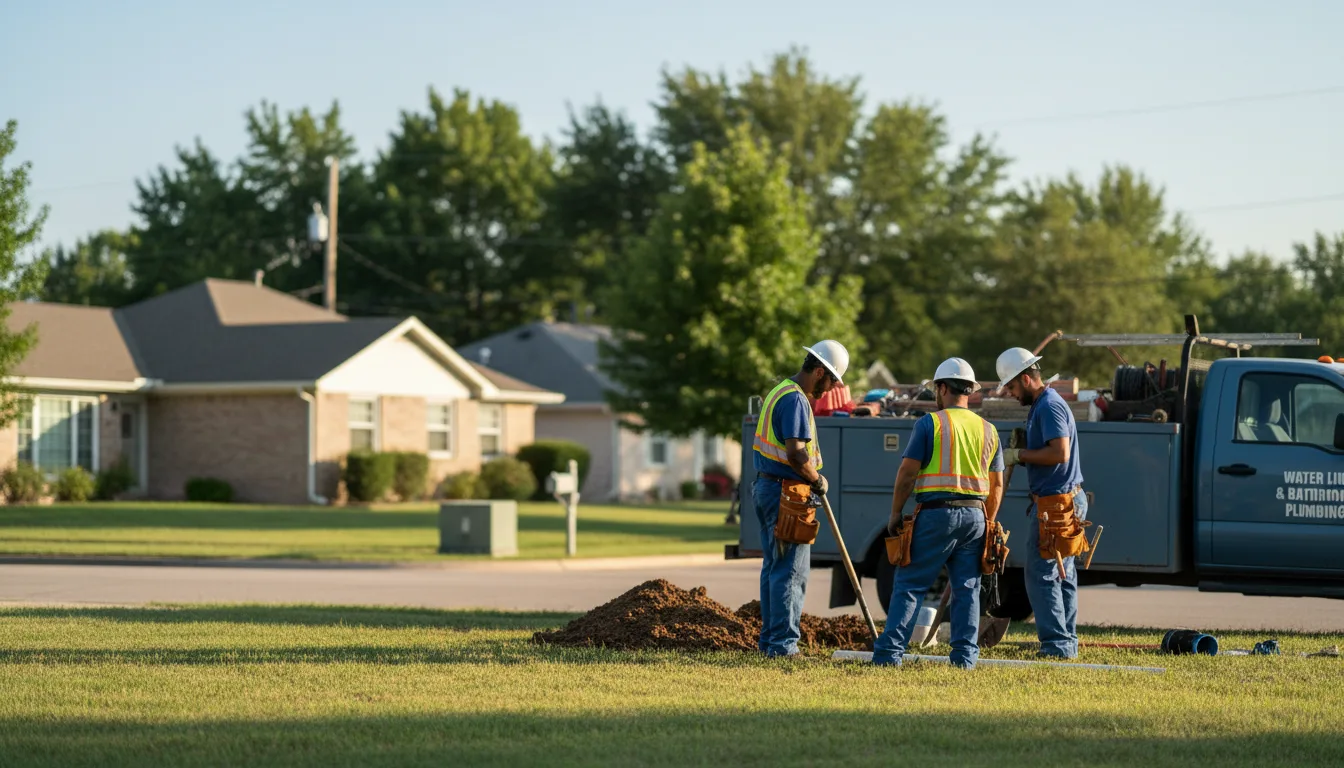 Residential water line and bathroom plumbing service in Fountain Hill, AR
